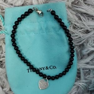 Tiffany black onyx bracelet 7"